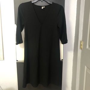 Asos v-cut black flow dress
